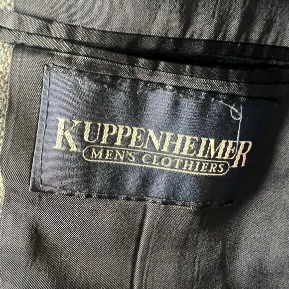 Vintage Kuppenheimer Men's 100% Wool Sport Coat Blazer Elbow Patches Gray - Picture 5 of 9